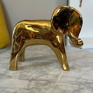 Gold Color Elephant Statue Decor - Purchased at Neiman Marcus